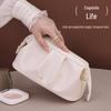 Luxurious Pleated Makeup Clutch: Portable and Stylish Bag for Lipstick, Powder Compact, and Travel Essentials