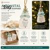 Lightweight Christmas Decorations Sea Glass Tree Ornament, Seaglass Art Hanging Decor with Starfish Charm, Holiday Keepsake Decoration Peace Love Joy
