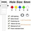 5Pack 6mm AC/DC12-24V LED Indicator Light Waterproof IP65 24 Volt Led Lights Metal Pilot Lamp Lights Milt-Color Panel LED