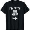 Ich bin mit dem Ninja-Kostüm Halloween Passendes Partner-T-Shirt Khan Herren Damen Tanktop Sweatshirt Hoodie 428 Schwarz