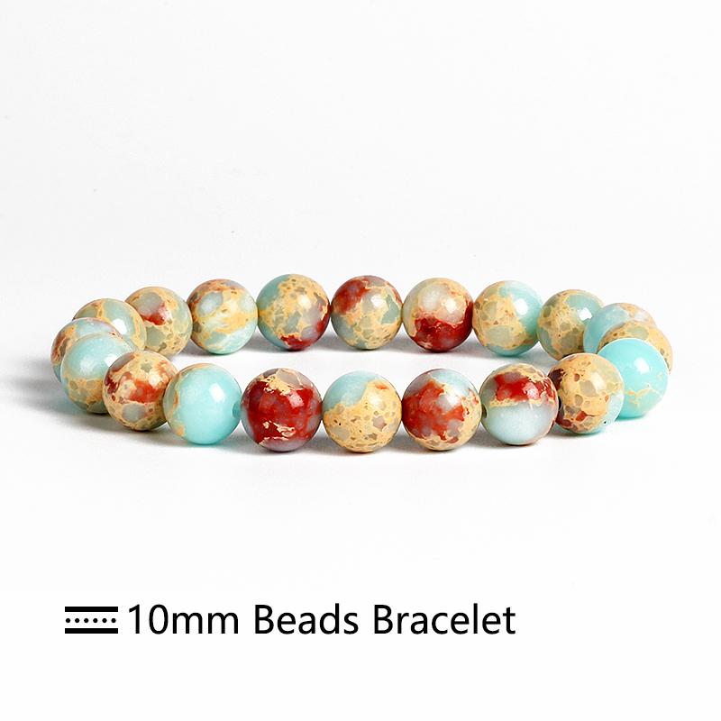 Nature Shoushan Stone Beads Bracelets for Women Natural Energy Snakeskin Stone Reiki Yoga Bracelets Men Fashion Healing Jewelry