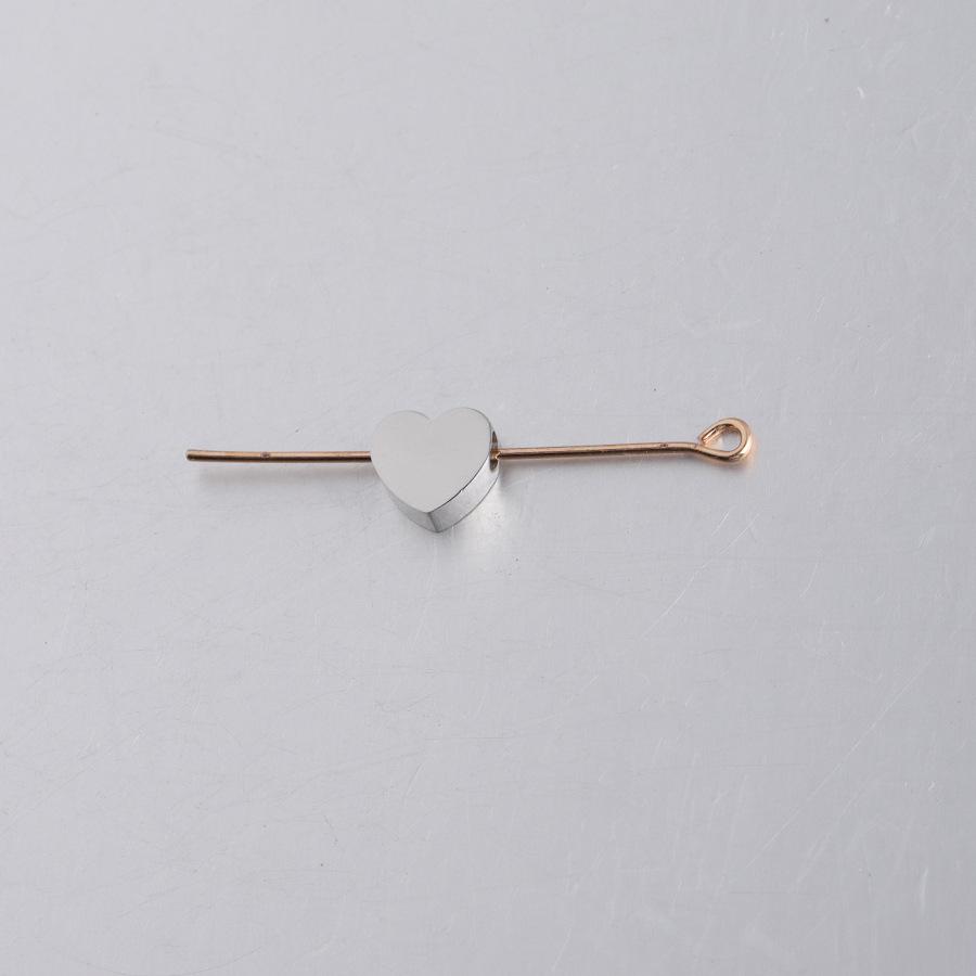 Heart-Shaped Stainless Steel Beads, 7.4x8mm, Small 1.8mm Hole, Polished, DIY Accessories 7.4*8mm Heart Shape Small Hole Beads