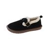 Vintersko Dame Casual Flats Mokasiner Myke Loafers Dame Mote Komfort Varm Plysj Slip-on Dame Bomullssko