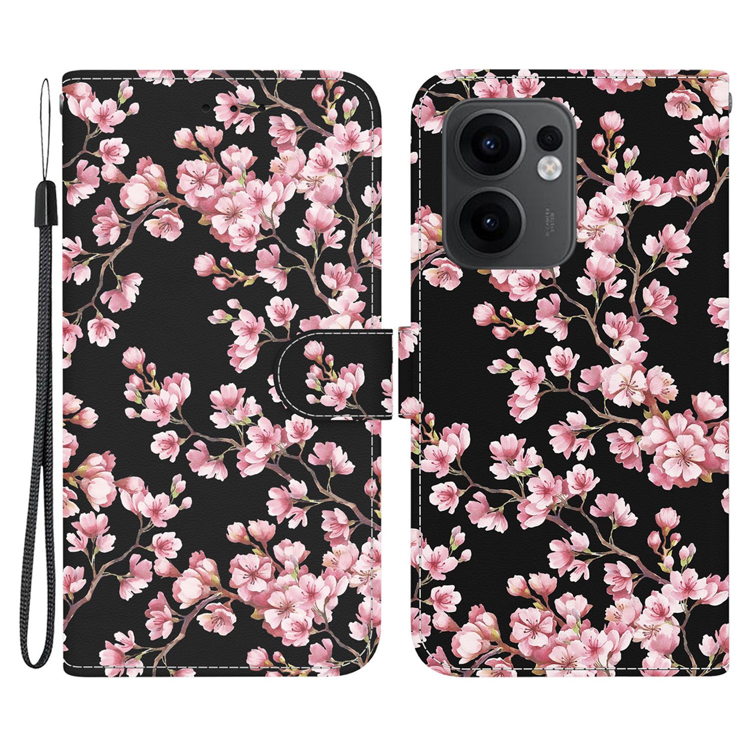 

For Oppo Reno13 F 5G Wallet Phone Case Anti-Drop Leather Flip Cover Pattern Printing Plum Blossom