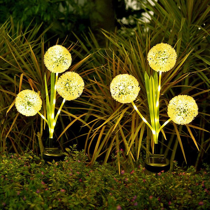 LED Solar Flowers Lawn Lights Outdoor Waterproof Warm Light Garden Decoration Lamp For Walkway Path Villa Yard Driveway