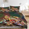 3pcs Mario Racing Game Duvet Cover Set,  Includes 1 Duvet Cover and 1/2 Pillowcases (No Insert) yy251104236