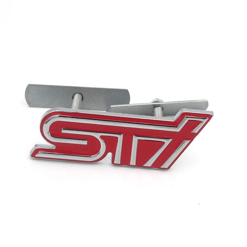 STI Metall Auto Emblem Auto Logo-Geeignet für WRX BRZ XV Legacy Outback Forester Impreza Crosstrek Tribeca Viziv Kühlergrill Emblem Aufkleber