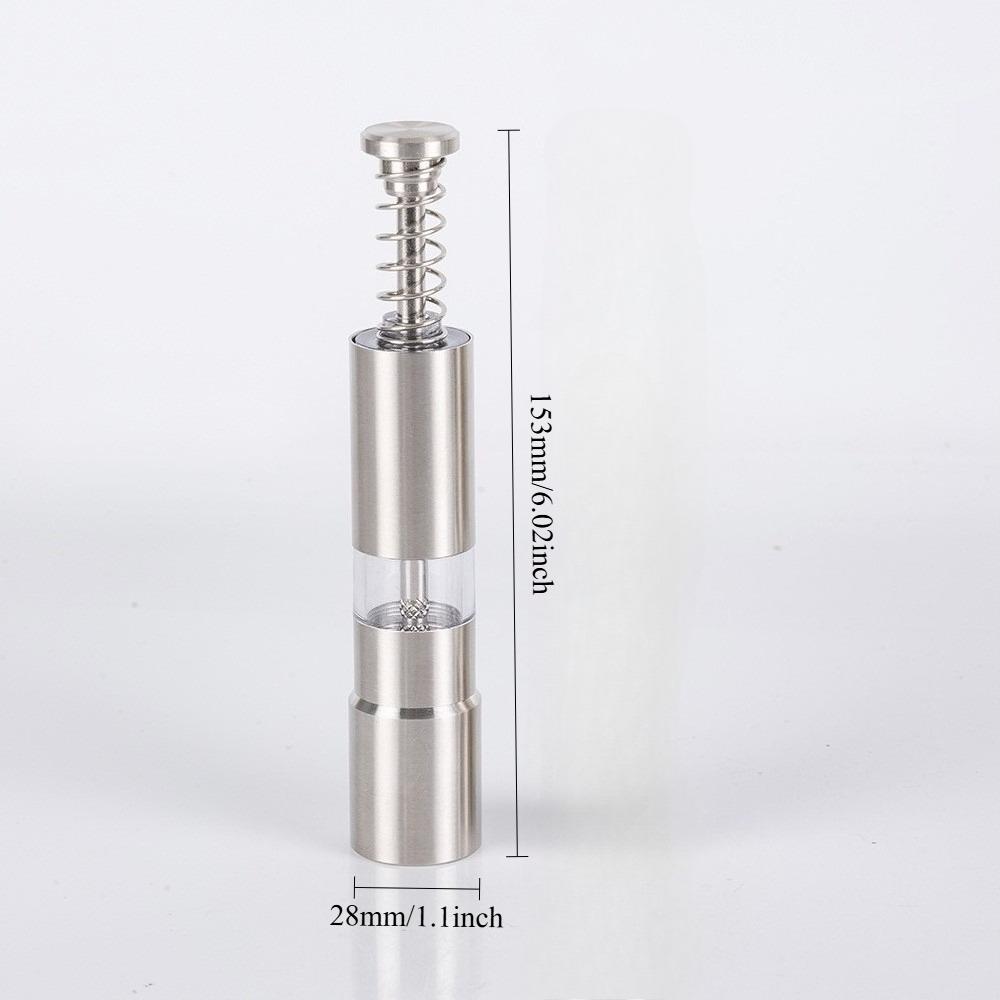 

Stainless Steel Thumb Spice Grinder – Portable Handheld Herb Mill for Pepper, Salt & Seasonings – Easy One-Hand Operation