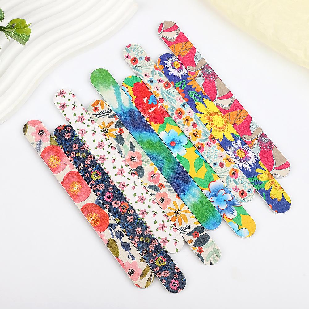 Dual-Sided Colored Nail File and Cuticle Remover Tool
