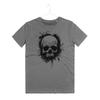 Men's Skull Studio Tattoo T-Shirt Black Ink Brush Tattoo Skull T-Shirt Man