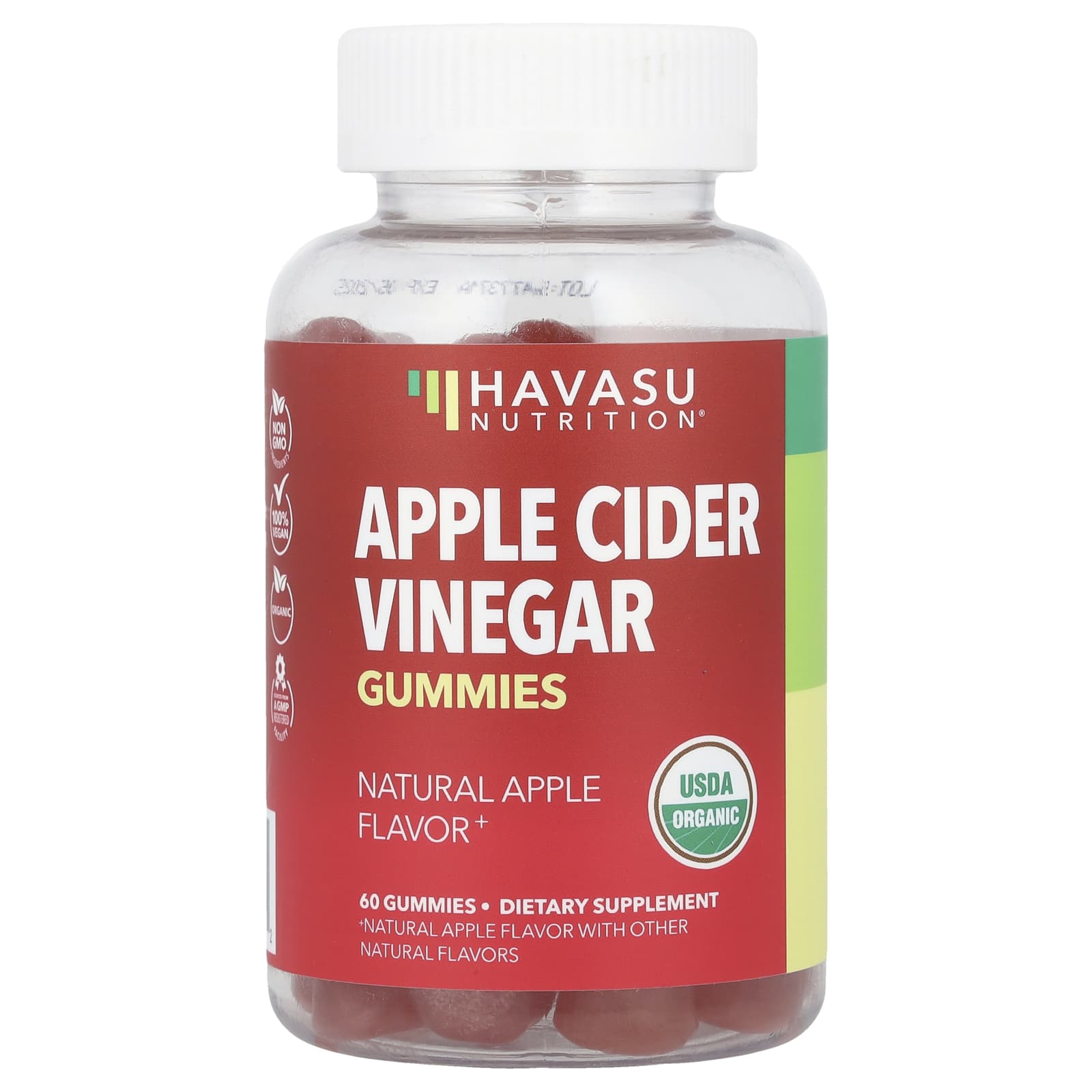 

Apple Cider Vinegar Gummies, Natural Apple Flavor, 60 Gummies