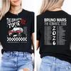Rapper Bruno Mars La Rounisextic 2026 Tour Maglietta Moda Hip Hop Unisex Unisex Harajuku Alta Qualità Oversize Manica Corta T-shirt