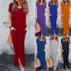 Premium Quality Women Summer Maxi T-shirt Dress With Short Sleeves And Pockets
