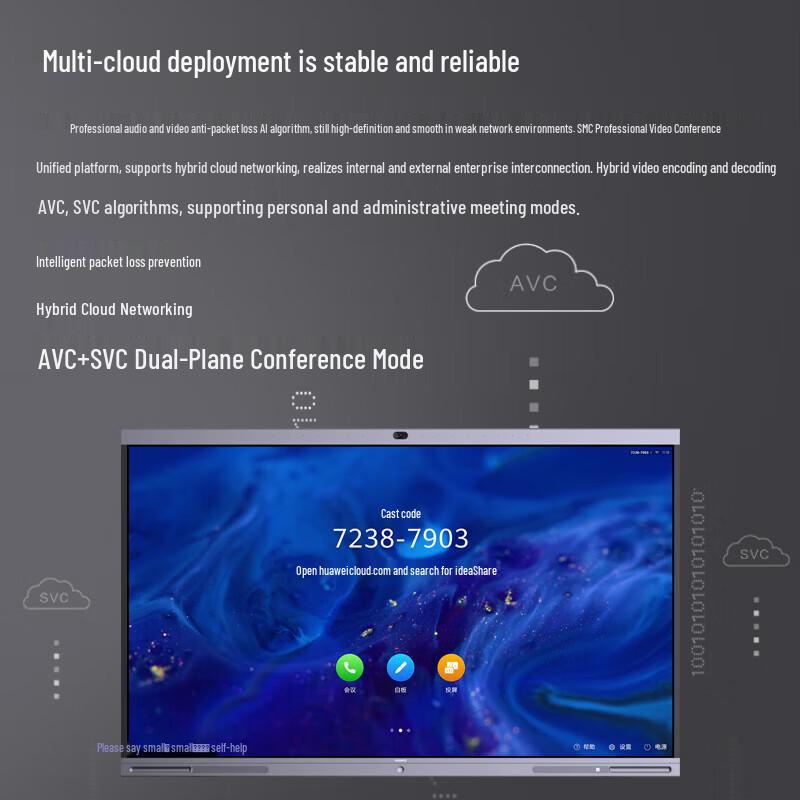 Huawei IdeaHub Enterprise ENT65 פאנל שטוח אינטראקטיבי 4K בגודל 65 אינץ' (גרסת CN)