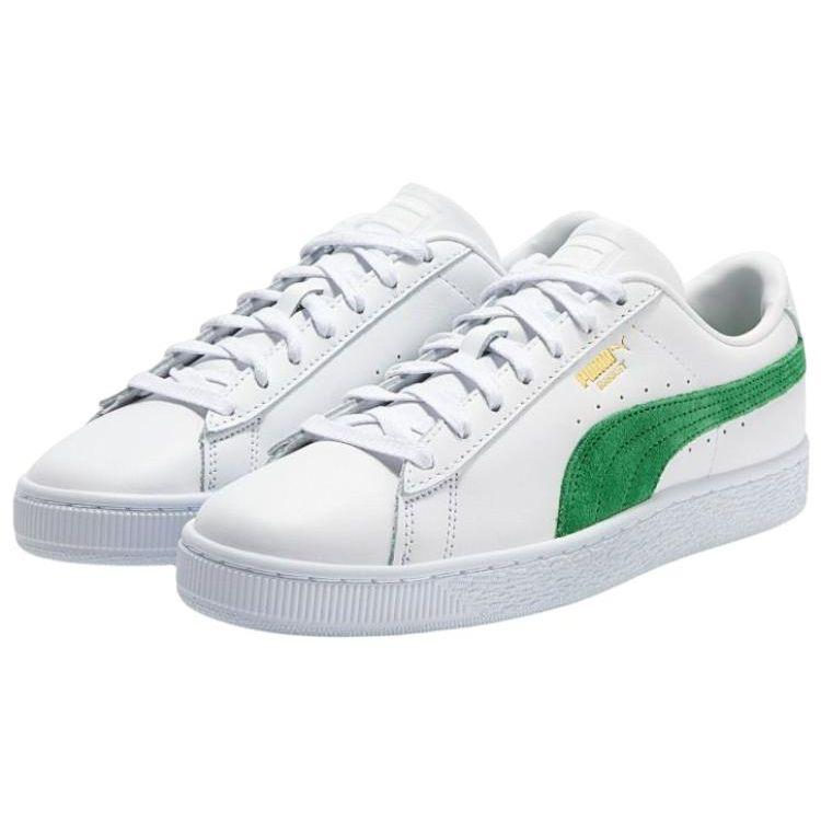 Puma Basket Classic 75Y Synthetic Leather Low-Top Sneakers Unisex sneakers White Green 394338-02