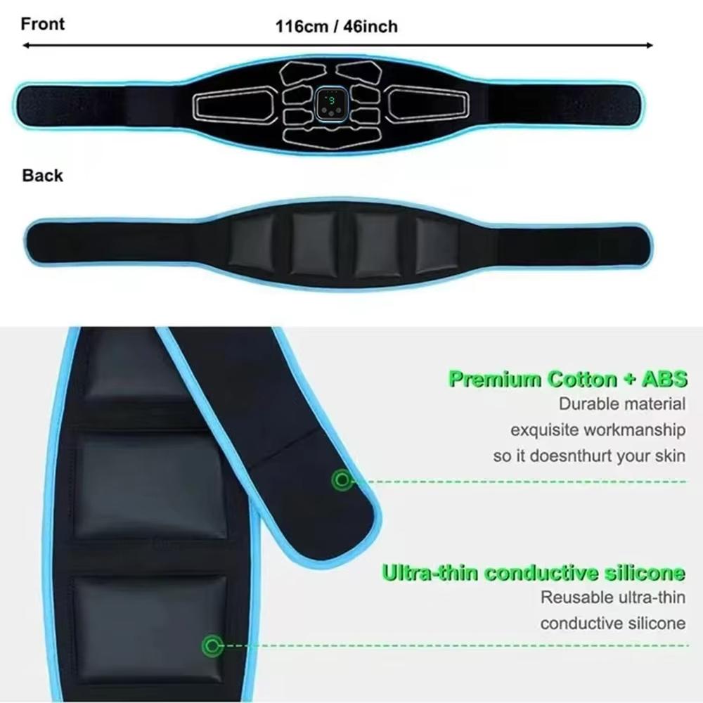 Cintura Elettrostimolante Addominale EMS Stimolazione Muscolare Elettrica Trainer Vita Portatile Modellante Dimagrante Fitness Massaggiatore