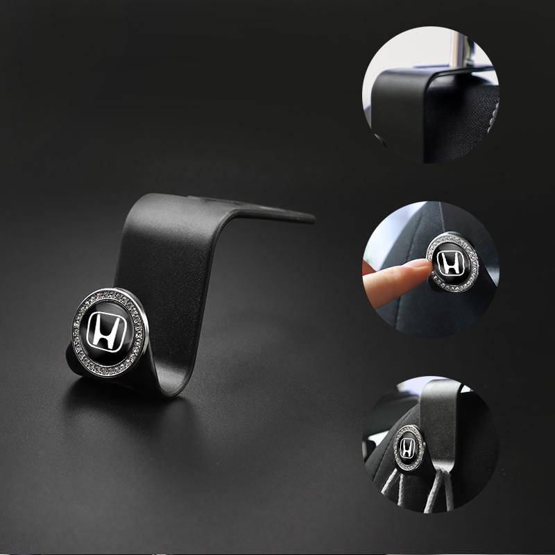 2Pcs Car Interior Portable Seat Back Hooks For Honda Civic FIT Accord Prelude CRV 5th City CRZ CRX Jazz HRV Pilot Odyssey TO0