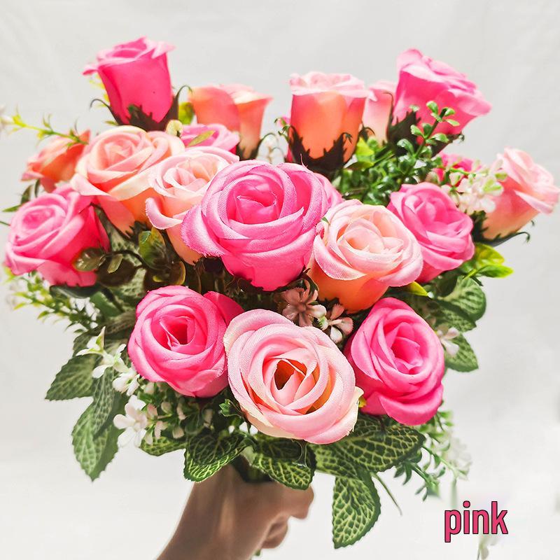 Peace Rose Artificial Floral Bouquet Decoration