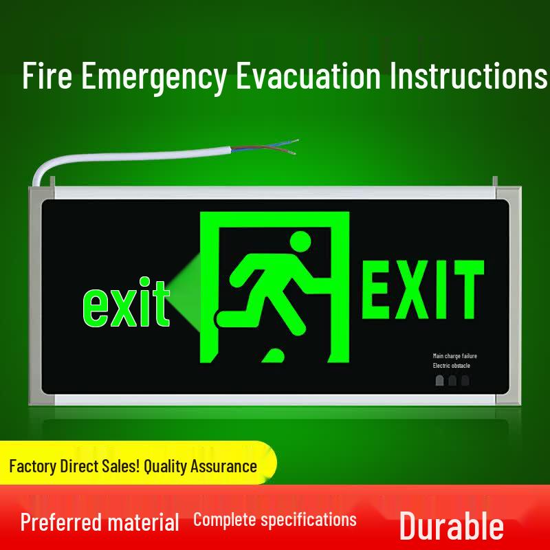 Guxin Aluminum Alloy Illuminated Hanging Safety Exit Sign