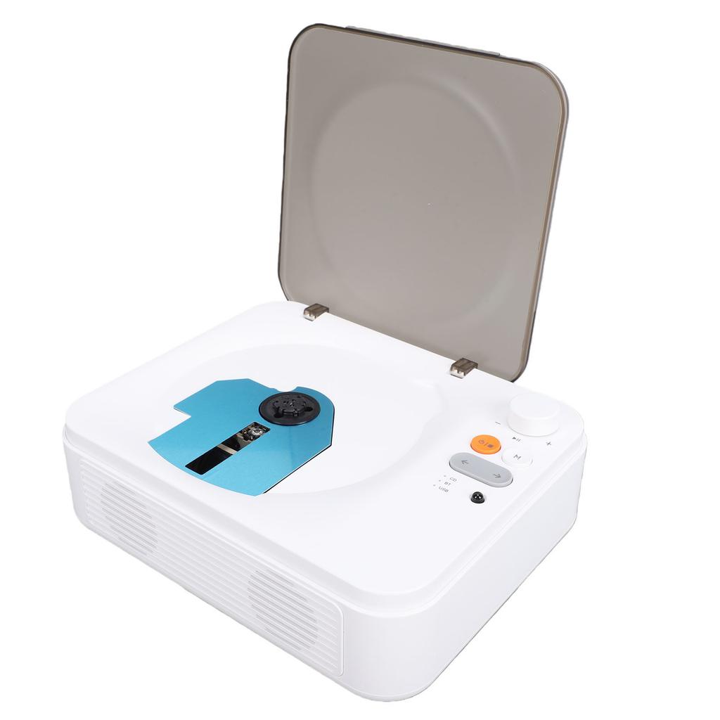 Bluetooth CD Player Dual Speaker Retro Portable CD Player with USB AUX Remote Control Headphone Jack for Home