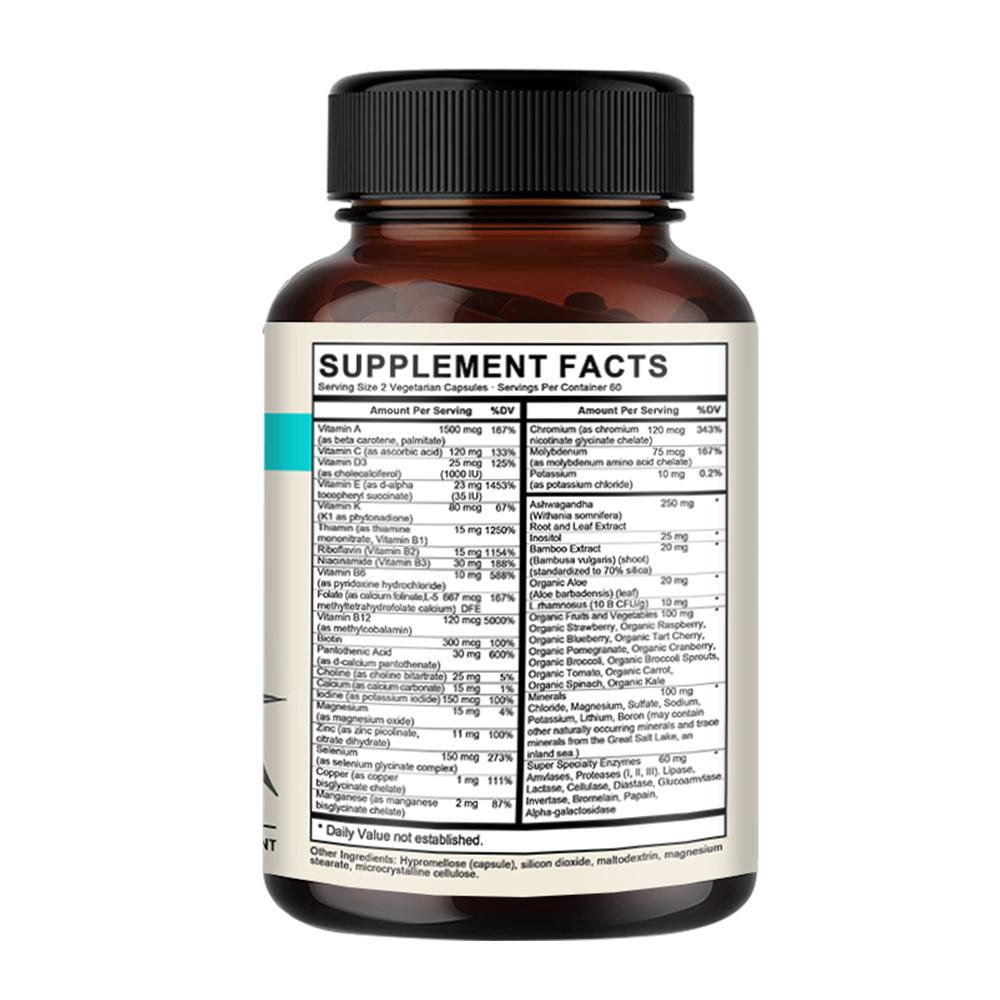 Bunkell Multivitamin & Minerals Women's Stress Support 120 Vegan Capsules