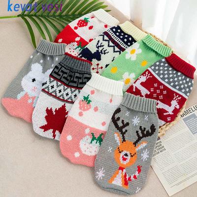 Maglione per cani Natale Inverno Caldo Vestiti per cani per cani di piccola taglia Gatti Cappotto per cuccioli lavorato a maglia Bulldog francese Chihuahua Yorkie Costume