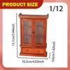 1/12 Dollhouse Miniature Furniture Micro Scene Storage Cabinet Craft Display Wooden Prop with Drawer