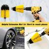 Drill Brush Cleaning Kit Scrub Brush Pad Set Car Tire Wheel Rim Cleaning Polishing Brush Attachment