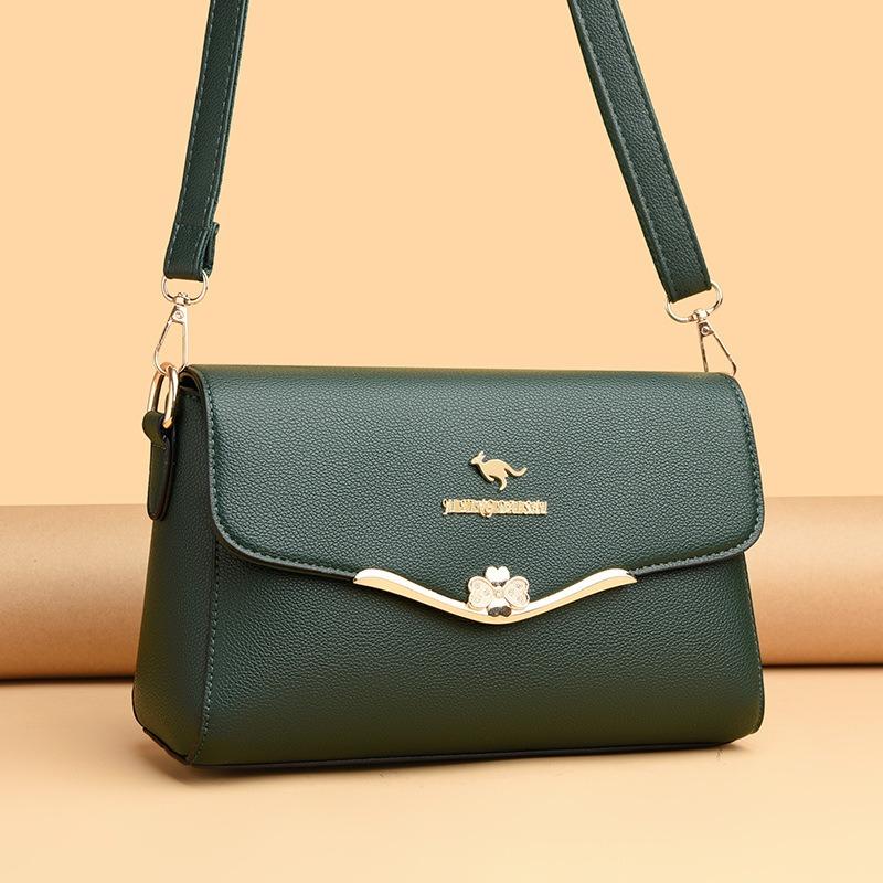 Lady Flip-top Anti-theft Shoulder Bag, Casual Cross-body Bag, Soft Leather Handbag