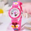 Butterfly Cartoon Girls' Quartz Watch with Silicone Strap