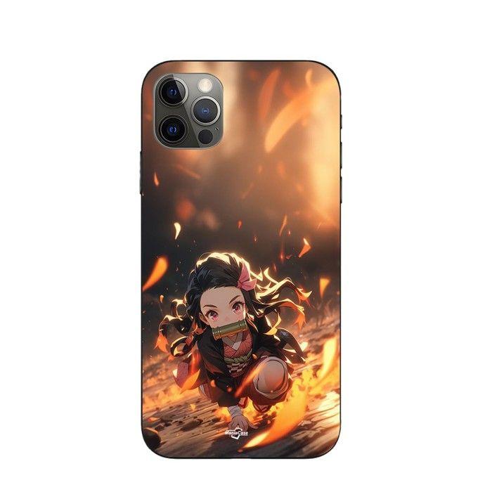 Coque de téléphone - Maniacase - Iphone 12 Pro - Demon Slayer Nezuko - Silicone - Souple