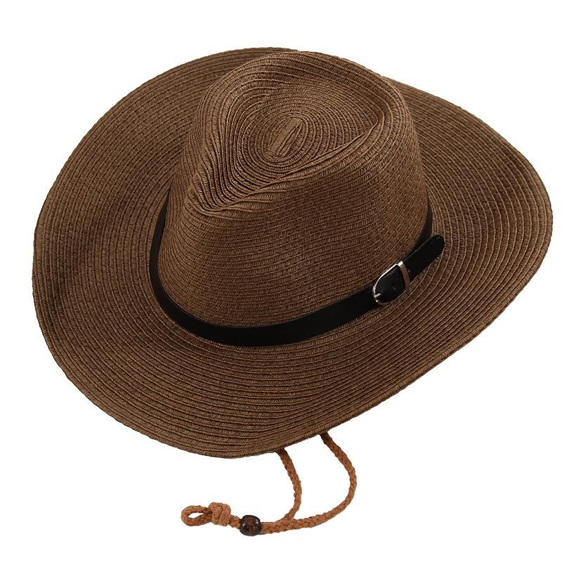 Unisex Western Cowboy Hat Summer Sun Protection Large Brim Beach Straw Hat Foldable Denim Hat for Men And Women