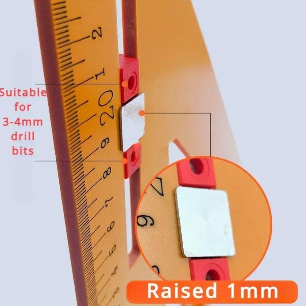 Right Angle 2-in-1 Triangle Ruler Protractor Scribing Ruler  Hand Tool