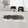 Plush Animal Printed Carpet Rugs for Home Living Room Vivid Leopard Skin Printed Anti Slip Bedroom Bedside Floor Mats Area Rugs