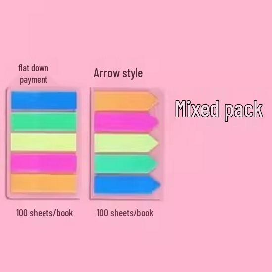 Transparent Colored Marker Stickers for Office Use - Small Strips for Page Indexing and Key Points