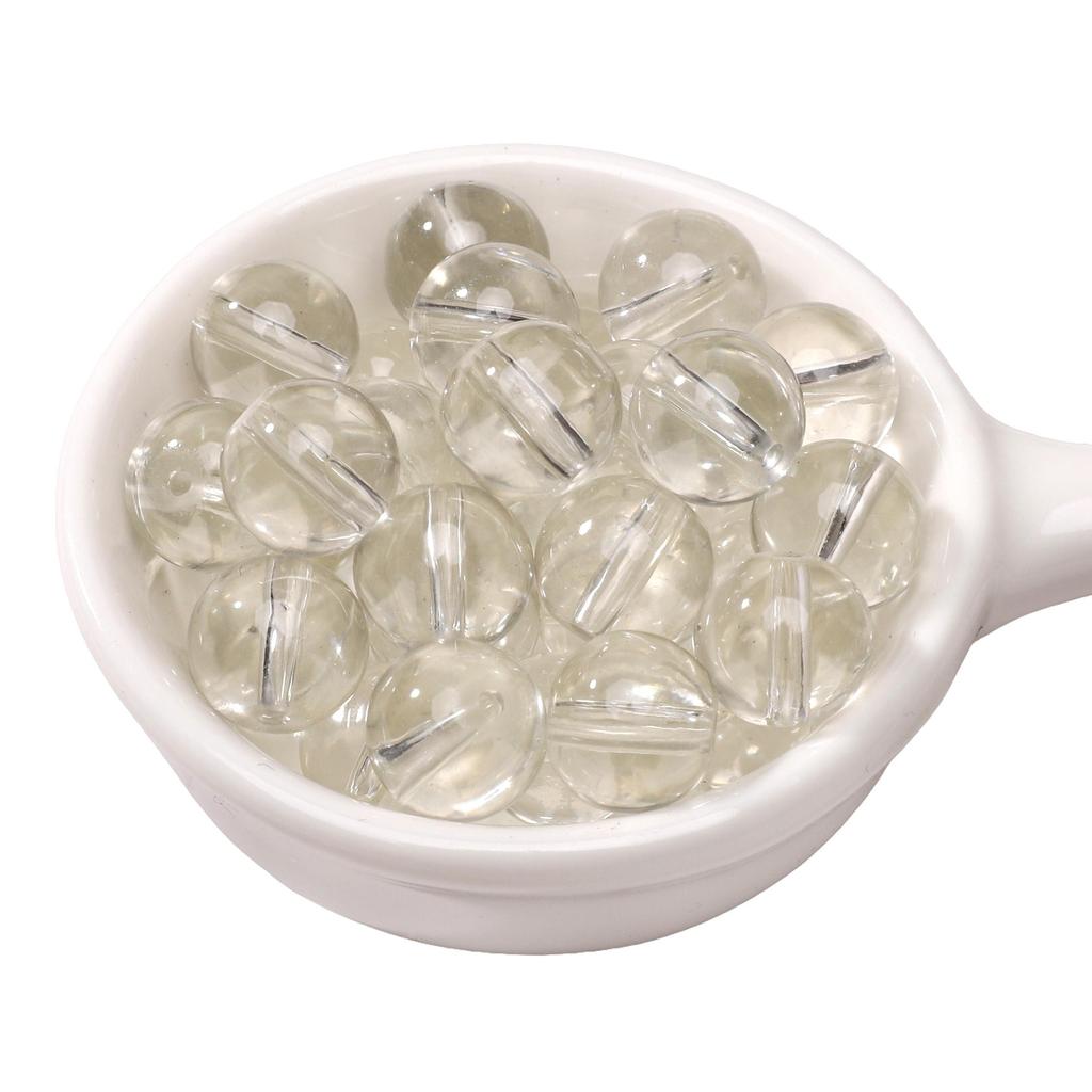 20-50Pcs High Transparency Glass Beads Loose Spacer Beads for Jewelry Making DIY Bracelet Necklace