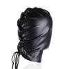 Unisex Donna Uomo Cosplay Maschera Facciale Halloween Sexy PU Pelle Coulisse Maschere Complete Cappuccio per Gioco di Ruolo Costume Copricapo