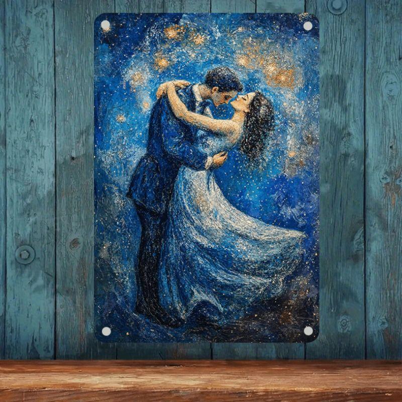 

Vintage Valentine s Day Metal Decorative Painting Gift for Couples Bedroom Living Room Cafe