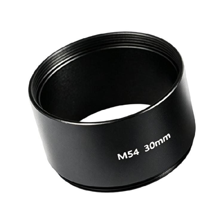 Threaded M54 X 0.75 Telescope Extension Tube, Black Aluminum Coupler for Imaging Distance Adjustment In Threaded Systems