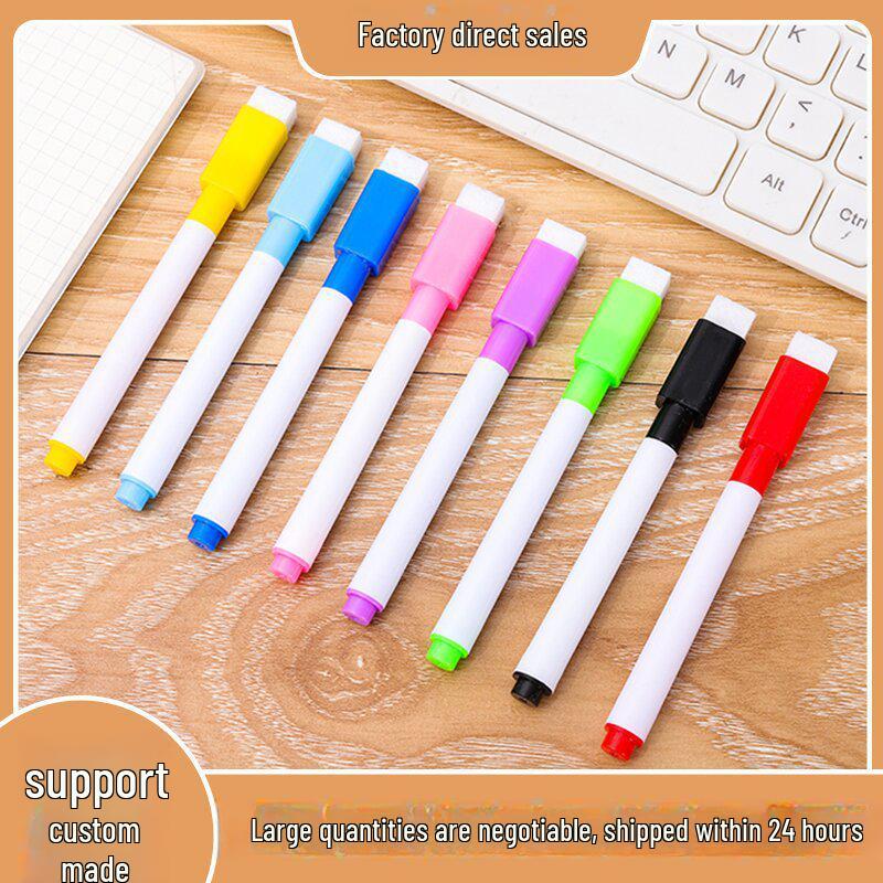 

Black Erasable Whiteboard Pen with Brush Tip and Custom Logo Printing червоний