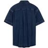 Calvin Klein Ck Lyocell Blend Vintage Casual Short Sleeve Denim Shirt Men shirts Denim-Blue 4RB954G