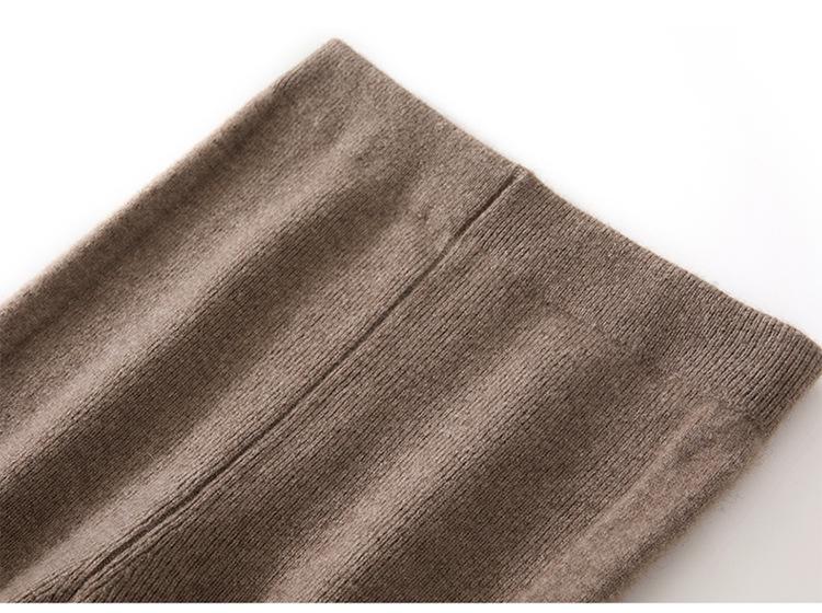 Women's Slimming Cashmere Knit Base Layer Pants - Soft, High Elastic, Warm, Tight-Fitting for Autumn/Winter