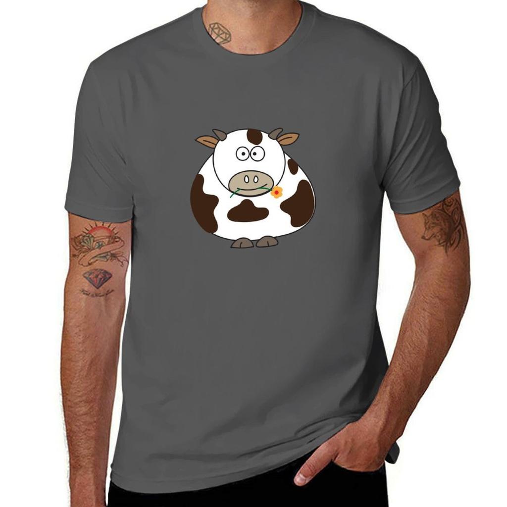 Cow Design Tshirt Cotton T Shirt Pack Black Cotton Tshirt Plain For Unisex Package Tshirt