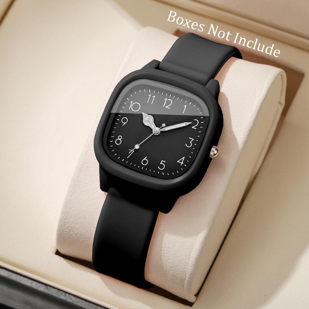 Fashion Square Women Quartz Watch Casual Silicone Band Ladies Wristwatch for Girls Clock Relogio Feminino