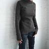 Women Casual Blouse Long Sleeve Pullover Turtleneck Zipper Sweatshirt Tops