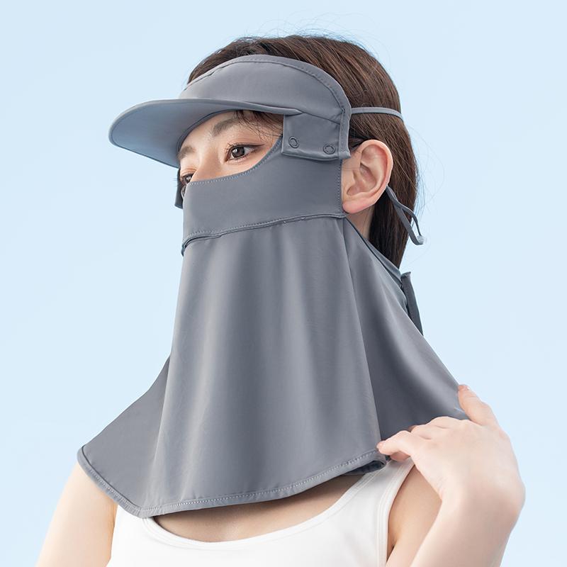 Hot Sale Sun UV protection Custom logo Outdoor Cycling Women Summer Full Facemask With Brim
