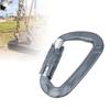 1 pcs 7075 Aerospace Aluminum 12KN D Shaped Buckle Carabiner Clip Outdoor Safety Accessorygray