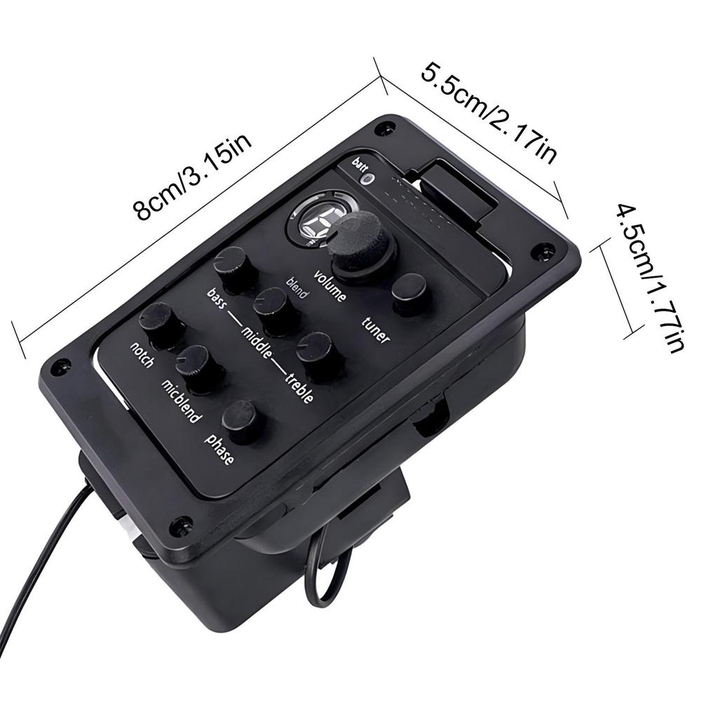 301 Acoustic Guitar Preamp Pickup Double Model Guitar Preamp Tuner Piezo Pickup Equalizer Guitar Piezo Pick Guitar Tuner