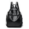 Fashionable and Casual Soft Leather Bag Light Lady Travel Backpack College Student Schoolbag Backpack