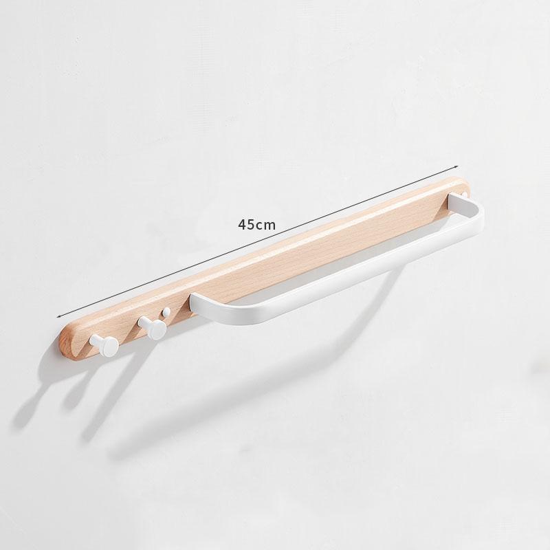 

Деревянный Белый Одинарный Держатель для Полотенца Алюминиевый Настенный Стойка для Банного Полотенца с Крючком Штанга для Душа Хранение Аксессуары для Ванной